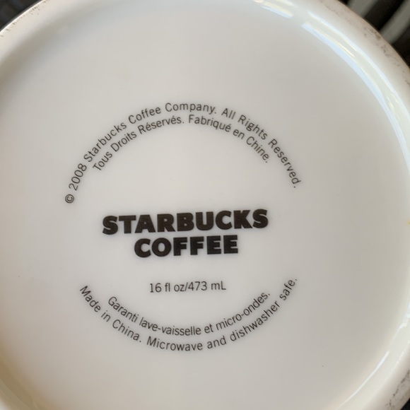 Set of Two NEW Starbucks coffee mugs in white/ red w/ multi language “coffee” - Picture 6 of 9